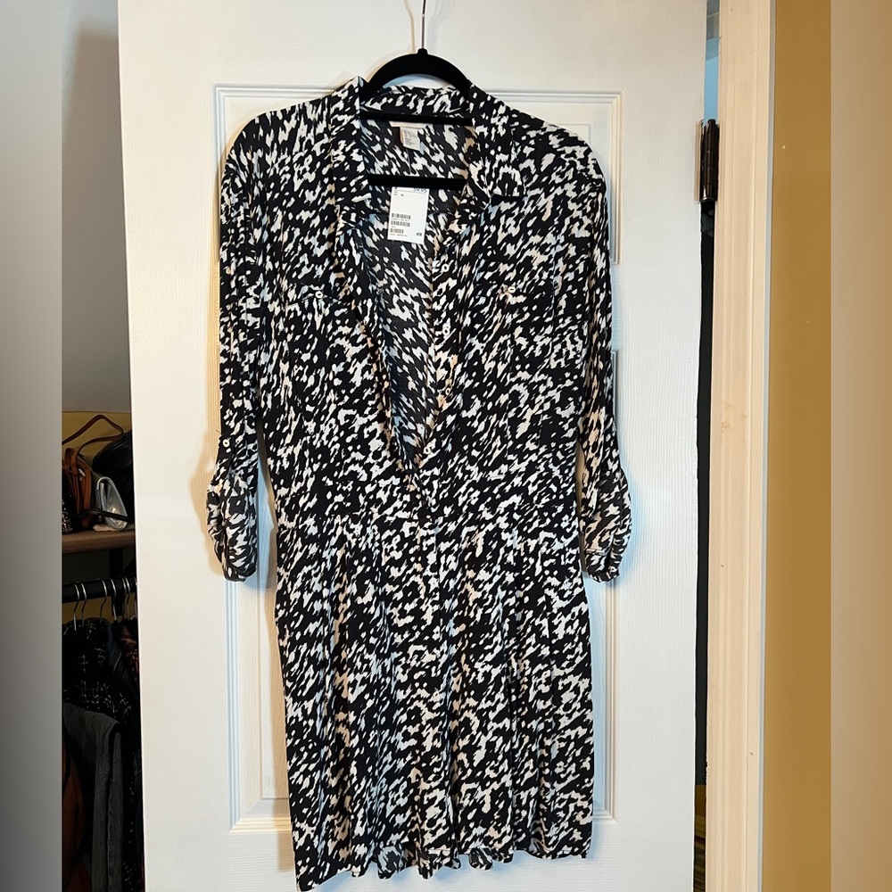 H&M Monochrome Long Sleeve Romper